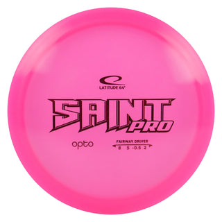 Latitude 64 Disc Golf Opto Saint Pro Fairway Driver 8/5/-0.5/2 Pink/Pink 176 grams