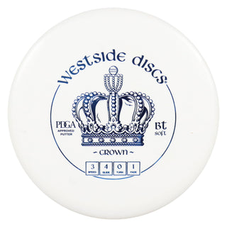 Westside Disc Golf BT Soft Crown Putter 3/4/0/1 White/Blue 176 grams