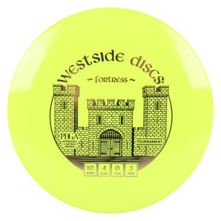 Westside Disc Golf Tournament Fortress Fairway Driver 10/4/0/3 Yellow/Gold 176 grams