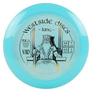 Westside Disc Golf VIP King Distance Driver 14/5/-1.5/3 Blue/Gold 173 grams