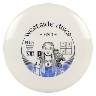 Westside Disc Golf VIP Seer Fairway Driver 7/5/-2/1 White/Indigo 176 grams