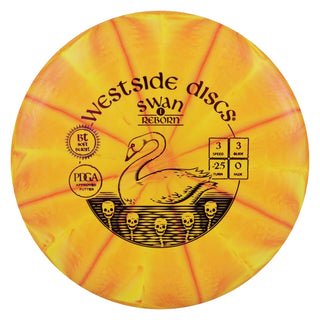 Westside Disc Golf BT Soft Burst Swan 1 Reborn Putter 3/3/-2.5/0 Orange/Purple 173 grams