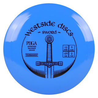 Westside Disc Golf Tournament Sword Distance Driver 12/5/-0.5/2 Blue/Black 173 grams