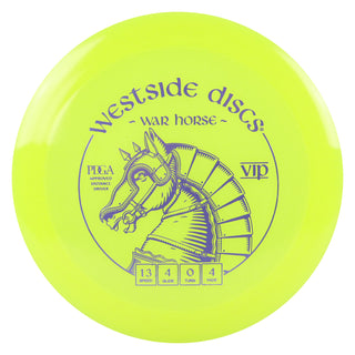 Westside Disc Golf VIP War Horse Distance Driver 13/4/0/4 Yellow/Lavender 173 grams