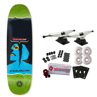 Black Label Skateboard Complete Omar Hassan Headache Black Widow Assorted 9.25" x 32.25"