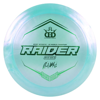 Dynamic Disc Golf Lucid Ice Glimmer Wysocki Raider Driver 13/5/-0.5/3 Blue/Green 173 g