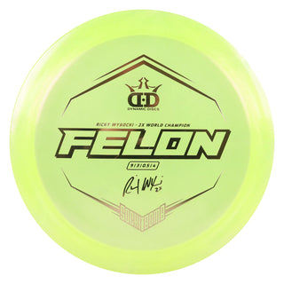 Dynamic Disc Golf Lucid Ice Glimmer Wysocki Felon Driver 9/3/0.5/4 Dayglow/Gold 173 g