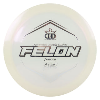 Dynamic Disc Golf Lucid Ice Glimmer Wysocki Felon Driver 9/3/0.5/4 White/Silver 174 g