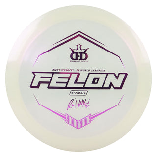 Dynamic Disc Golf Lucid Ice Glimmer Wysocki Felon Driver 9/3/0.5/4 White/Magenta 173 g