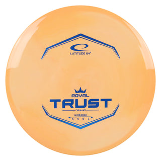 Latitude 64 Disc Golf Royal Grand Trust Midrange 5/5/0/2 Light Orange/Blue 180 grams