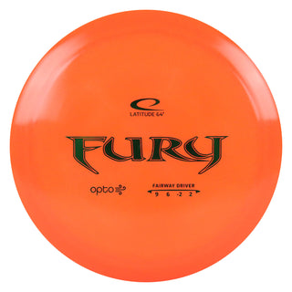 Latitude 64 Disc Golf Opto Air Fury Fairway Driver 9/6/-2/2 Orange/Green 155 grams