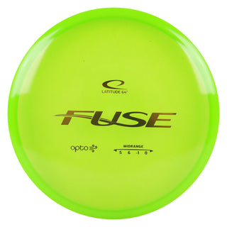 Latitude 64 Disc Golf Opto Air Fuse Midrange 5/6/-1/0 Green/Gold 156 grams