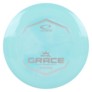 Latitude 64 Disc Golf Royal Grand Grace Distance Driver 11/6/-1/2 Light Blue/Silver 169 grams