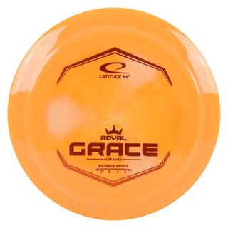 Latitude 64 Disc Golf Royal Grand Grace Distance Driver 11/6/-1/2 Orange/Orange 174 grams