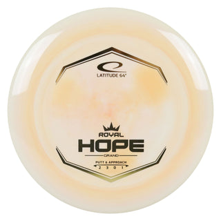 Latitude 64 Disc Golf Royal Grand Hope Putter 2/3/0/1 Light Orange/Gold 176 grams
