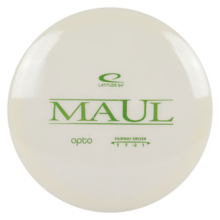 Latitude 64 Disc Golf Opto Maul Fairway Driver 7/7/-2/1 White/Olive 175 grams