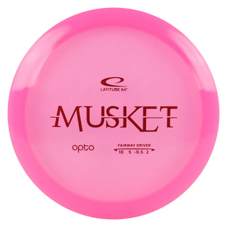 Latitude 64 Disc Golf Opto Musket Fairway Driver 10/5/-0.5/2 Pink/Red 173 grams