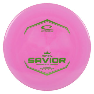 Latitude 64 Disc Golf Royal Grand Savior Midrange 4/4/0/3 Pink/Olive 173 grams
