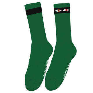 Toy Machine Skateboard Socks Seek Green Adult Crew