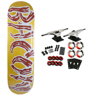 Bacon Skateboard Complete Logo Veneer Yellow 8.75" x 32.63"
