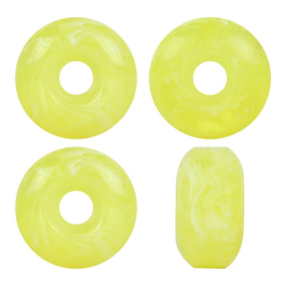 Blank Skateboard Wheels Swirl 99A USA Made Yellow/White 51mm x 31mm