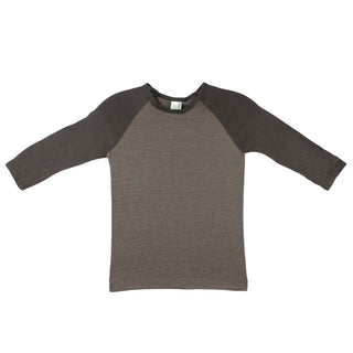 Billabong Womens T-Shirt Quarter Sleeve Brown - Youth Kids Medium