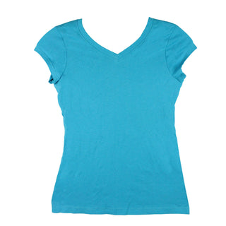 Billabong Womens V Neck T-Shirt Blue - Youth Kids Medium