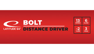 Latitude 64 Disc Golf Gold Bolt Distance Driver 13/6/-2/3 Orange/Turquoise 172 grams