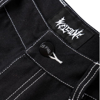 Welcome Skateboard Pants Brace Double-Knee Canvas Carpenter Black