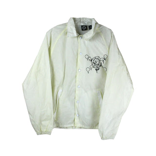 DVS Skateboard Coat Button Up Windbreaker White - Size S