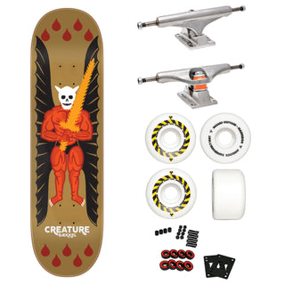 Creature Premium Skateboard with Indy Trucks, Hazard Wheels 8.6" Baekkel Demon
