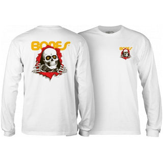 Powell Peralta Long Sleeve Shirt Ripper White