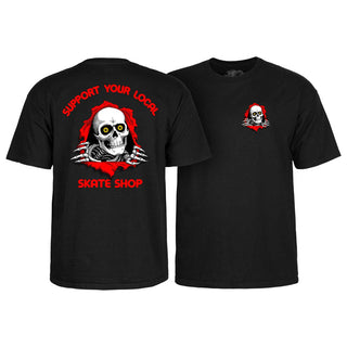 Powell Peralta Skateboard Shirt Support Your Local Skate Shop Ripper Black