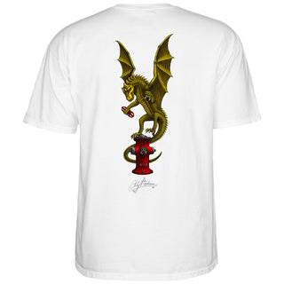 Powell Peralta Skateboard Shirt Andy Anderson Vajra White