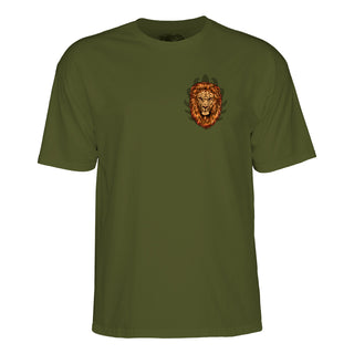 Powell Peralta Shirt Salman Agah Lion Military Green