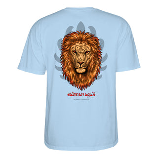 Powell Peralta Shirt Salman Agah Lion Powder Blue