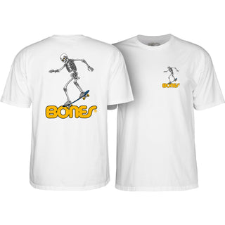 Powell Peralta Shirt Skateboard Skeleton 3 White