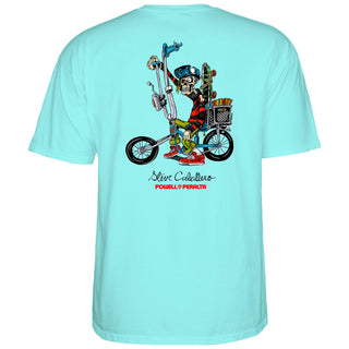 Powell Peralta Skateboard Shirt Steve Caballero Chopper Bike Celadon