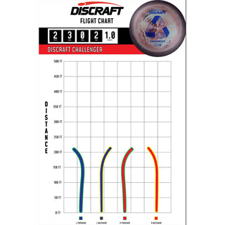 Discraft Disc Golf Recycled ESP Challenger Putter 2/3/0/2 Blush/Magenta Hexagons 173-174g