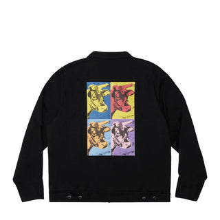 DC Skateboard Jacket Andy Warhol Cow Print Black