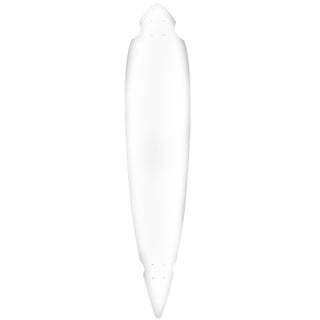 Moose Longboard Deck 9.25" x 46" Concave Cut Out Pintail White