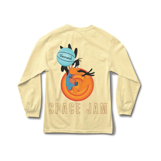 Diamond Supply Co. Longsleeve Shirt Space Jam Daffy Duck Light Yellow