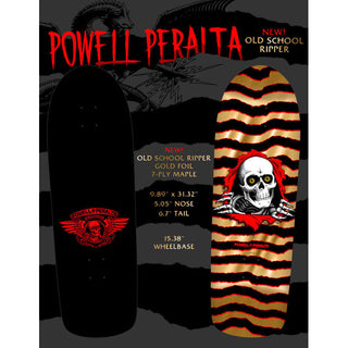 Powell Peralta Skateboard Old School Ripper Gold Foil / Independent/ Rat Bones White