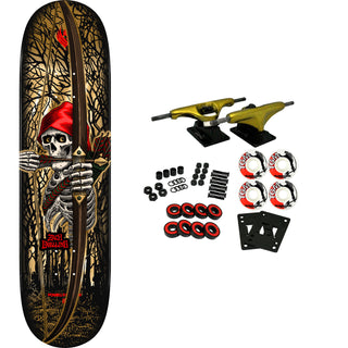 Powell Peralta Skateboard Complete Flight Zach Doelling Archer Twin Gold Foil 8.3" x 31.61"