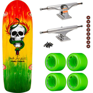 Powell Peralta Skateboard McGill Skull and Snake Rasta / Independent / Rat Bones Green