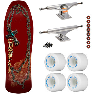 Powell Peralta Skateboard Ray Underhill Cross Burgundy/Gold Foil / Independent / Rat Bones White