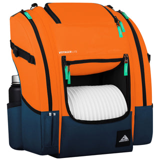 Axiom Discs Disc Golf Backpack Bag - Voyager Lite Backpack - Orange/Navy