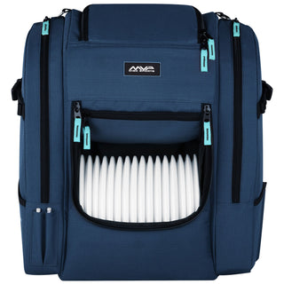 MVP Discs Sports Disc Golf Backpack Bag - Voyager Lite Backpack - Blue