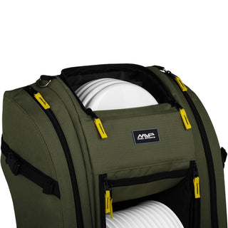 MVP Discs Sports Disc Golf Backpack Bag - Voyager Lite Backpack - Olive