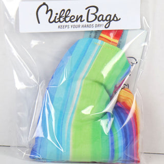 Mitten Bags Disc Golf Clay Grip Sack - Moisture Absorbing Bag - Rainbow Lines